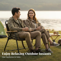 Foldable Two-Person Folding Bench Lightweight 2-Person Loveseat Quick Setup Camping Chair Heavy Duty for Campers, Couples, Families, Picnic, Beach, Fishing, Barbecue