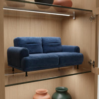 Miniature Sofa Two-Person 1:10 Scale Doll Couch for Hobbyists, Diorama