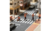 5 Pieces Miniature Figure with Parcel Management Themed Courier Figurine Resin Delivery Worker Figure for Diorama Builders