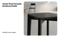 Nordic Design Stackable Square Stool Space-Saving Stackable Wooden Stool sturdy Construction Backless Seat Lightweight & Portable for Families, Homeowners, Office Workers, Dining Room, Kitchen, Entryway, Bedroom