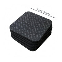 6 Pieces Textured Treadmill Anti-Slip Pad Rounded Corners PU Silicone Grip Pad