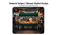 Quick Setup Outdoor Advertising Table Heavy Duty Portable Vendor Stand Spacious Countertop Foldable Market Stall Stable Structure for Small Business Owners, Event Organizers, Crafters, Farmers Markets, Street Fairs, Temporary Shops, Tourist Attractions