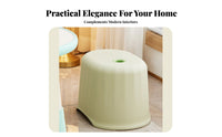 Anti-Slip Ribbed Stackable Stool Long-Lasting Backless Seating High Load Capacity Small Seat Multi-Functional for Adults, Families, Homeowners, Bathroom, Living Room, Bedroom, Entryway