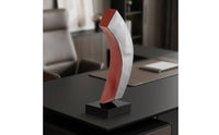 Geometric Sculpture Metal Tabletop Ornament Sleek Statue for Living Room, Reception Desk