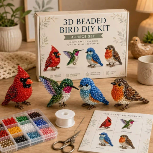 3D Beaded Animal Craft Kit - DIY Bead Art Set