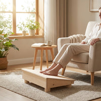 Solid Wood Footrest Step Stool for Office, Toilet, Kitchen, and Leg Support