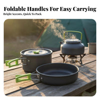 Lightweight Backpacking Pot and Kettle Set Compact & Space Saving Camping Cookware Set Long-Lasting for Backpackers, Hikers, Hiking