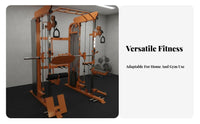 Complete Guided Machine Full Body Workout Multi-Functional Guided Machine Heavy Duty Squat Rack and Bench Bench Press Setup for Fitness Enthusiasts