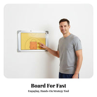 Aluminum Frame Basketball Coaching Board Hanging Design Dry Erase Basketball Strategy Board Lightweight for Training, Courtside, Locker Room
