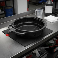 Oil Drain Pan Spill-Resistant Lip Automotive Oil Drain Pan Built-in Pour Spout for Mechanics, DIY Enthusiasts, Auto Repair Shop