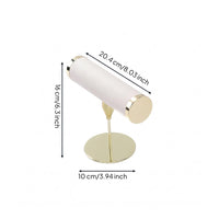 PU Leather Wrapped T-Shaped Display Bar Jewelry Display Stand Gold-Tone T-Shaped Jewelry Stand Freestanding Accessory Storage Padded-Looking