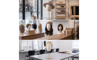 Mannequin Head with Stand Adjustable Head Form with Stand textileCovered for Boutique Owners, Milliners, Window Displays, Studios