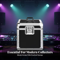 Vinyl Record Storage Case LP Album Storage Box Dustproof Aluminum LP Transport Enclosure for DJs, Audiophiles, Travel