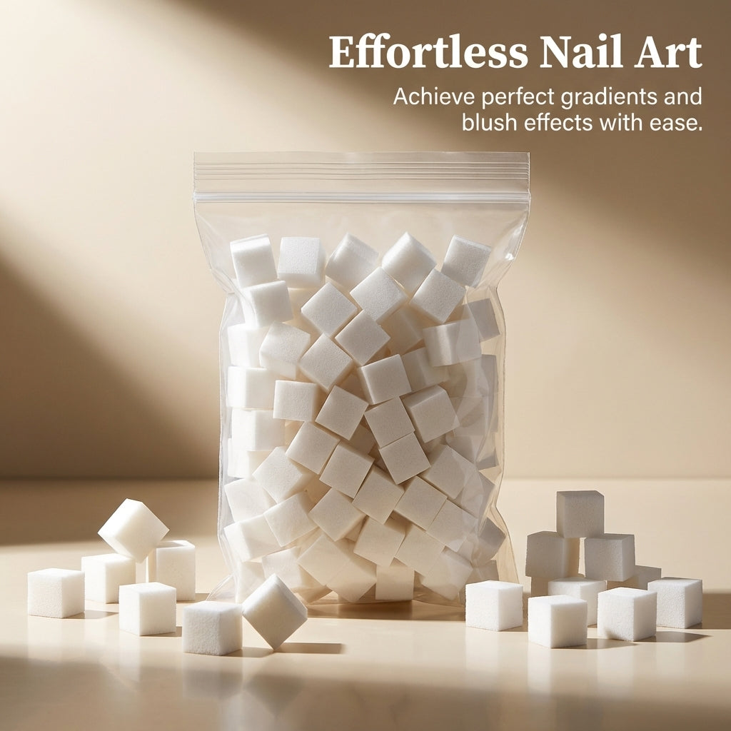 Cosmetic Gradient Sponge, Soft Small Square for Cheek Tint Application, Mini for Compact for Nail Design