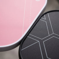 2 Pieces Fiberglass Pickleball Paddle Set with Bag Polypropylene Honeycomb Pickleball Set Long-Lasting Racket Lightweight for Beginners, Adults, Outdoor Games