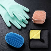 Cleaning Gloves for Dog Bath and Dog Grooming, Silicone Dog Bath Brush with Soft Bristles for Cat Grooming, Anti Slip Washing Gloves, 1 Piece