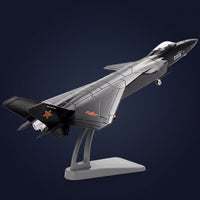 1:100 Scale J-20 Fighter Jet Model Die-Cast J-20 Model Aircraft Alloy Stealth for Aviation Enthusiasts, Collectors, Home Decor, Office