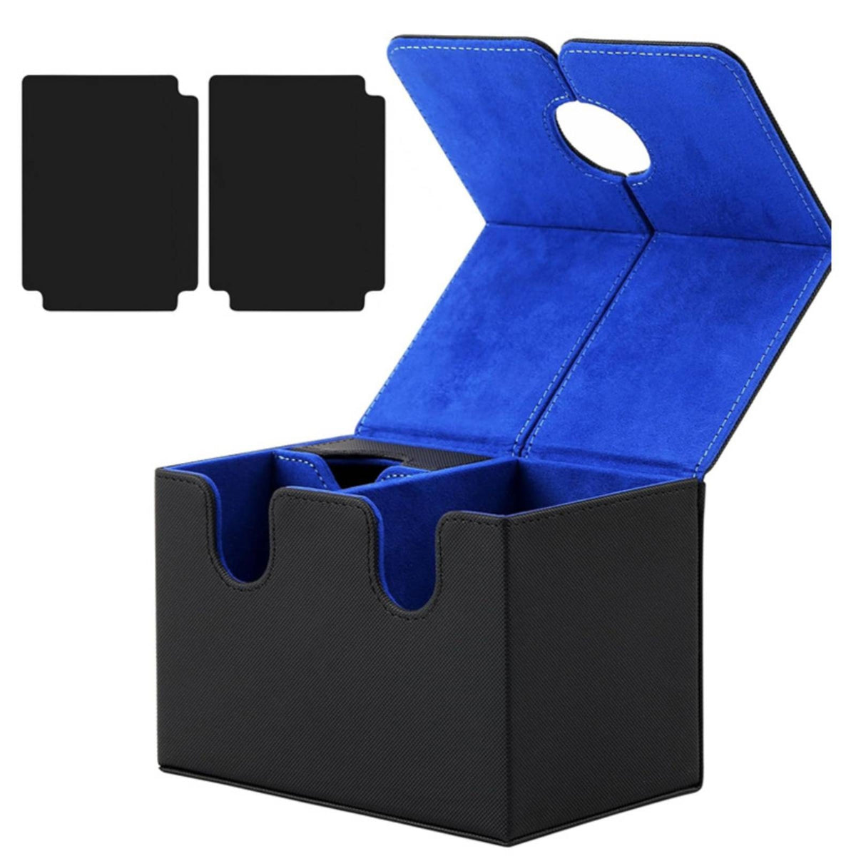 Soft Interior Trading Card Storage Box Portable Trading Card Storage Box with Dividers Textured Compact for Tournaments