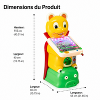 Children's Arcade Machine, Coin-Operated Marble Game Machine, 55 x 40 x 110 cm, Bright Yellow
