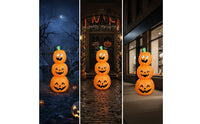 Halloween Inflatable Pumpkin Air-Blown Halloween Inflatable with Built-in Fan Jack-O'-Lantern Decoration Stacked Easy Setup