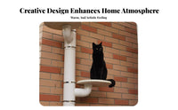 Pipe-Mounted Cat Step DIY kit Wall-Mounted Cat perch sturdy Wood Construction Climbing construction Part for Apartment Dwellers, Small Spaces, Home