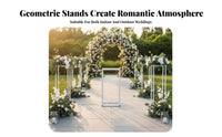 Wedding Aisle Marker Stand Elegant Design Geometric Flower Display Rack Versatile Decor Geometric Centerpiece Stand for Florists, Stage Background