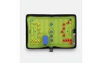 PU Leather Cover Soccer Strategy Board Kit Double-Sided Football Board Zippered Strategy Folder for Coaches, Gameday