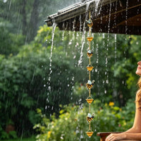 Bee Rain Chain Easy to Install Bee Hanging Decor for Outdoor
