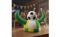 Soccer Ball Protrusion Hat Cheering Prop Funny Soccer Party Hat 3D Shape Fan Headwear for Sports Fans, Carnivals, Parties