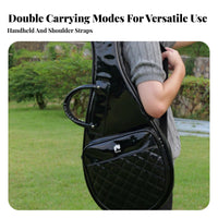 Water-Resistant Patent Leather Pipa Case Shock-Absorbing Pipa Case Thickened Padding for Adults, Music Students, Travel, Rehearsals, Storage