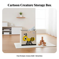 Cartoon creature Storage Cube easy-care CreatureThemed textile container Foldable for children