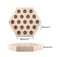 2 Pieces Wooden Rack Natural Wood Wooden Rack Desktop Display