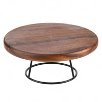 Walnut Pizza Board Wood Grain Pizza Display Stand Smooth Food Service Equipment
