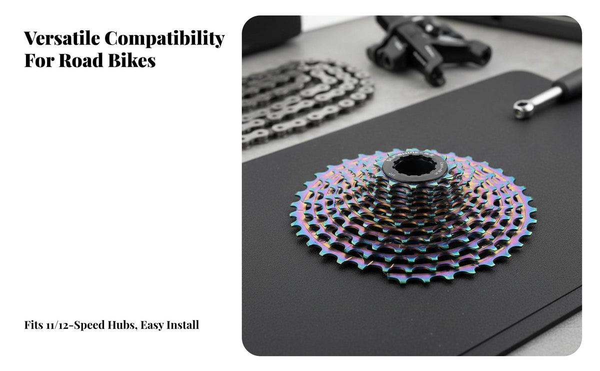 Cycle Cassette Ultralight Bike Gear Cassette Lightweight Road Bike Flywheel for Cyclists, Gravel Riders, Long-Distance Riding, Commuting