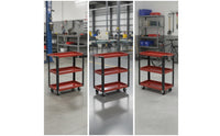 Rolling Tool Utility-Trolley-Tier Mobile Storage Cart Versatile for Garage