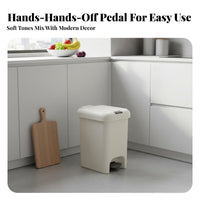 Foot Pedal Trash Can Large Capacity Foot Pedal Waste Bin Kitchen Garbage Can Hands-Effortless Function Lidded Wastebasket