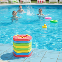 8 Pieces Non-Inflatable Arm Buoyancy Aid Disc Portable Swim Buoyancy Aid with Central Opening Long-Lasting Swim Disc Comfortable for Children, Toddlers, Beach