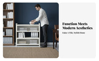Multifunctional Multi-Tier Cabinet with Flip-up Doors Dust-Proof Multi-Tier Rack with Flip-up Doors Modern Design Bookshelf Stable Structure for Book Lovers, Office Workers, Living Room, Bedroom, Tearoom, Playroom
