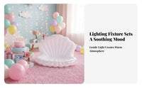 Inflatable Seashell Seat Princess Theme Party Decoration Multi-Purpose for Girls