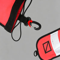 Reflective Band Diving Warning Buoy Nylon Diving Buoy Marker Black Edging Inflatable Dive Buoy Attachment Loop for Divers