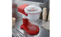 Electric Ice Shaver Three-Blade Shaved Ice Machine Slush Appliance Transparent Lid Frozen Dessert Cone Appliance Cylindrical