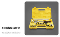 Portable Storage Case 1/2 Inch Drive Socket Set High Force Pneumatic Impulse Socket Set Heavy-Duty Construction for DIY Enthusiasts, Garage