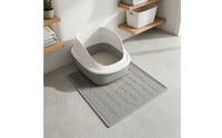 Silicone Cat Litter Mat Non-Slip Litter Mat with Grooved Surface Flexible Foldable for Cats