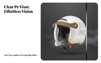 Motorcycle Half Helmet 3C Certified Helmet Shell Impact-Resistant Headwear for Adults, Women, Commuting, Daily Commute, Cruising