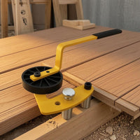 Curved Touch Surface Deck Board Straightener Clamp Style Deck Board Straightening Tool Wheel Base Steel