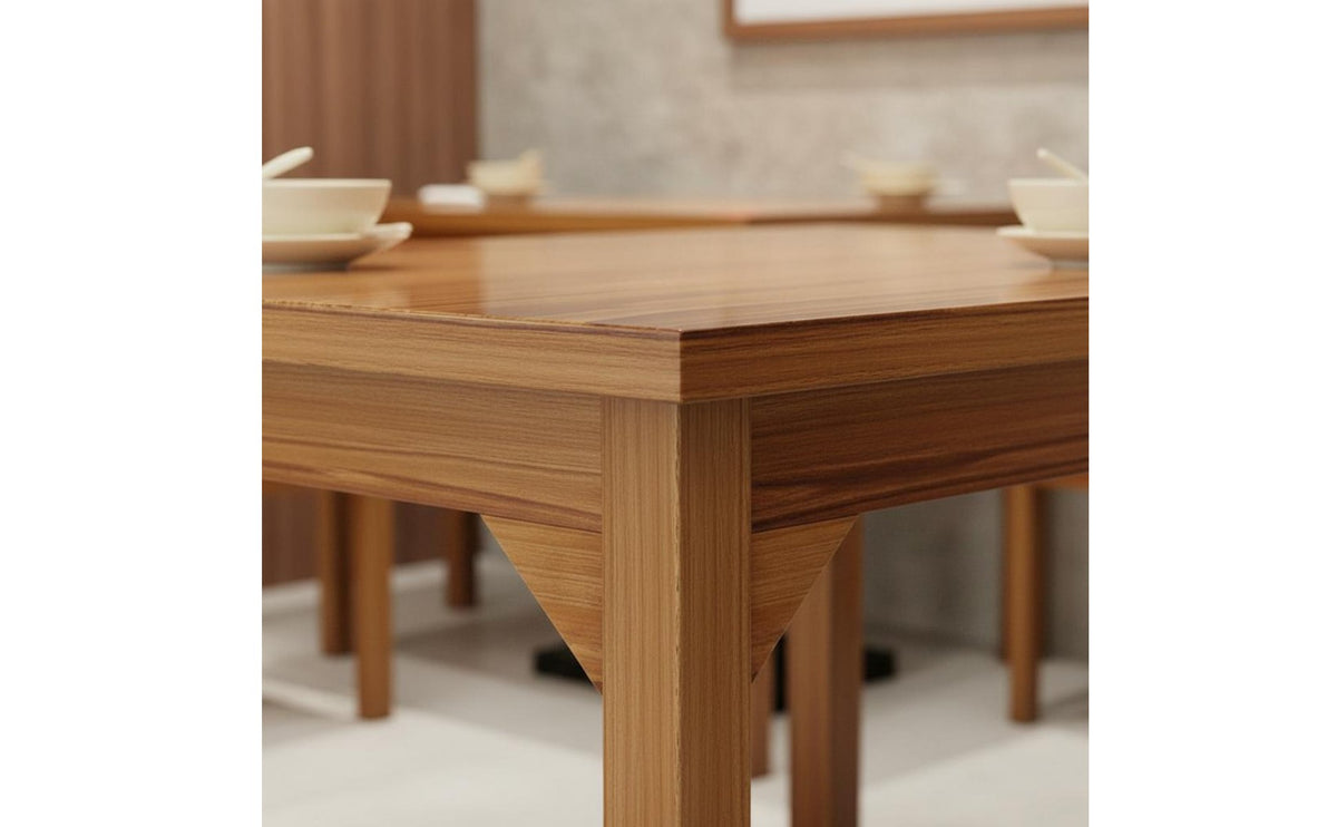 Heavy Duty Rustic Restaurant Table and Stool Set for Diner