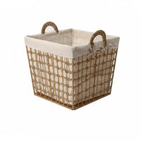 Japanese design Lidded Faux-Rattan Basket Woven Texture Clothes Hamper With Lid Laundry Container Stylish Design for Families, homeowners, Students, Bathroom, Bedroom, Closet, Dorm Room