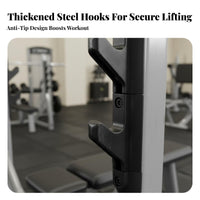 300kg Load Capacity Bench Press and Squat Rack Heavy Duty Multifunctional Weightlifting Bench Sturdy Steel Construction Multi-Function Barbell Rack Stable Triangular Design for Weightlifters, Bodybuilders
