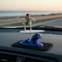 Fun Gift Inertia Swing Surfer Toy Stress Relief Swaying Surfer Car Ornament Surfing Man Dashboard Figure for Office Desk