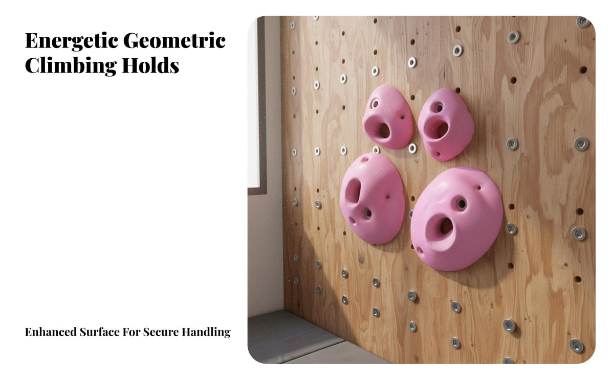 Climbing Holds Non-Slip Climbing Grips Climbing Holds Multi Size and Shapes for Beginners, Young Children, Outdoor, Backyard, Tree House
